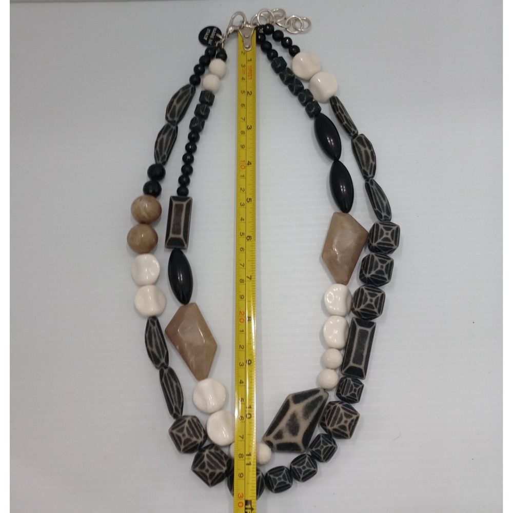 Alisha D Made in Italy Chunky Multi-Bead Statement Necklace 28-30" - Picture 5 of 8
